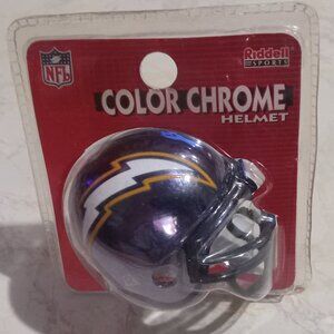 Los Angeles Chargers NFL Color Chrome Helmet Riddell Mini Helmet 1988 Logo